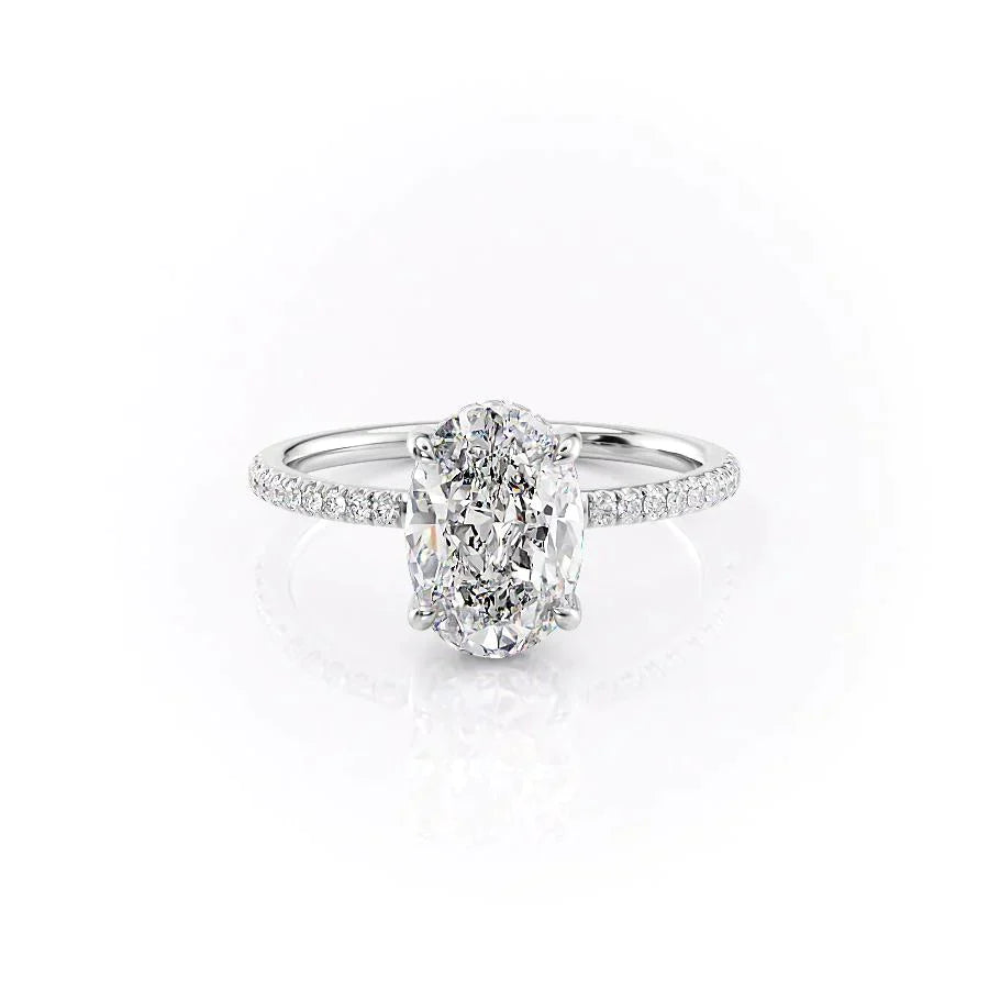 The Mandy Set With A 2 Carat Oval Lab Diamond