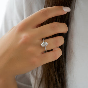 The Mandy Set With A 2 Carat Oval Lab Diamond