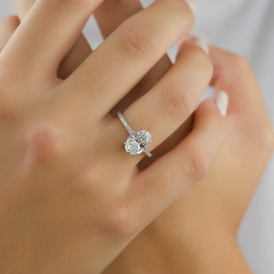 The Mandy Set With A 2 Carat Oval Lab Diamond