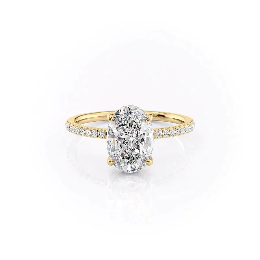 The Mandy Set With A 2 Carat Oval Lab Diamond
