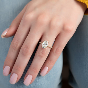 The Mandy Set With A 3 Carat Oval Lab Diamond