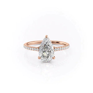 The Mandy Set With A 2 Carat Pear Lab Diamond