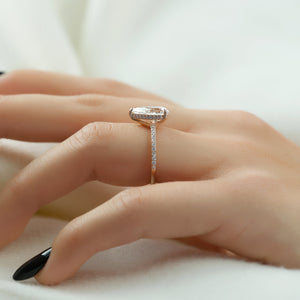 The Mandy Set With A 1 Carat Pear Lab Diamond