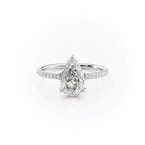 The Mandy Set With A 1.5 Carat Pear Lab Diamond