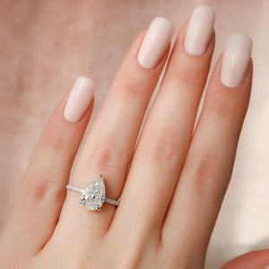 The Mandy Set With A 2 Carat Pear Lab Diamond