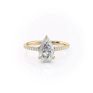 The Mandy Set With A 2 Carat Pear Lab Diamond