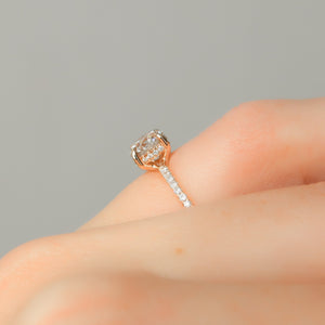 The Mandy Set With A 3 Carat Round Lab Diamond