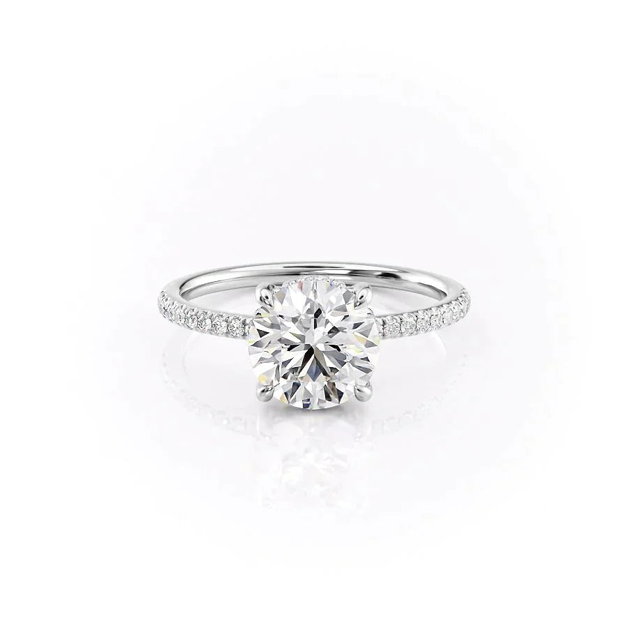 The Mandy Set With A 1.5 Carat Round Lab Diamond