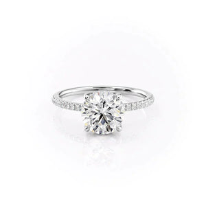 The Mandy Set With A 1 Carat Round Moissanite