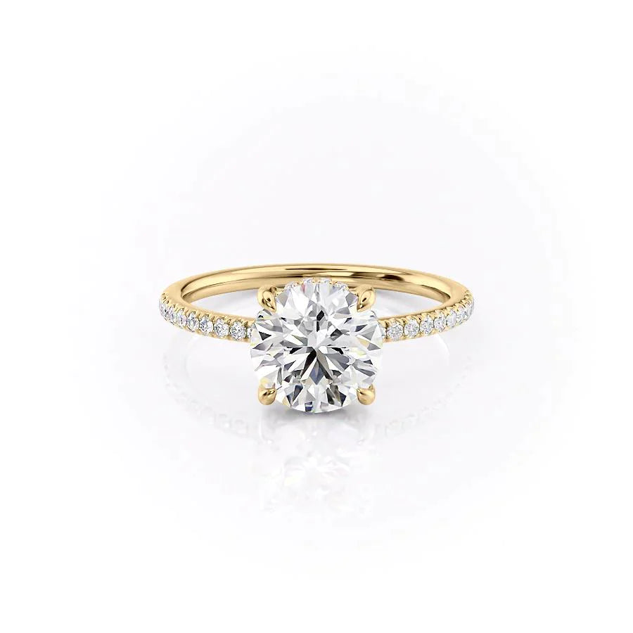 The Mandy Set With A 2.5 Carat Round Lab Diamond