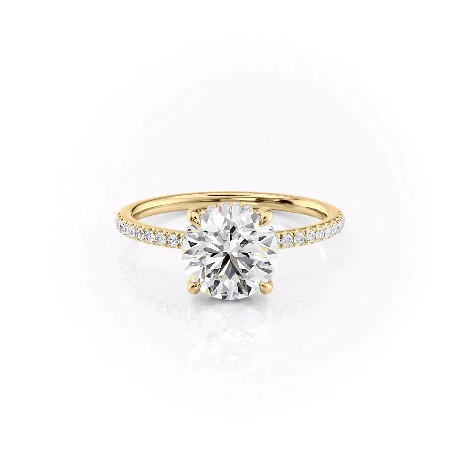 The Mandy Set With A 2.5 Carat Round Lab Diamond