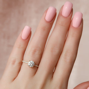 The Mandy Set With A Round Moissanite