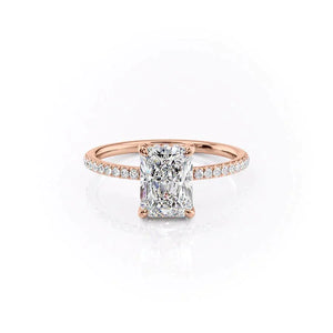 The Mandy Set With A 1.5 Carat Radiant Lab Diamond