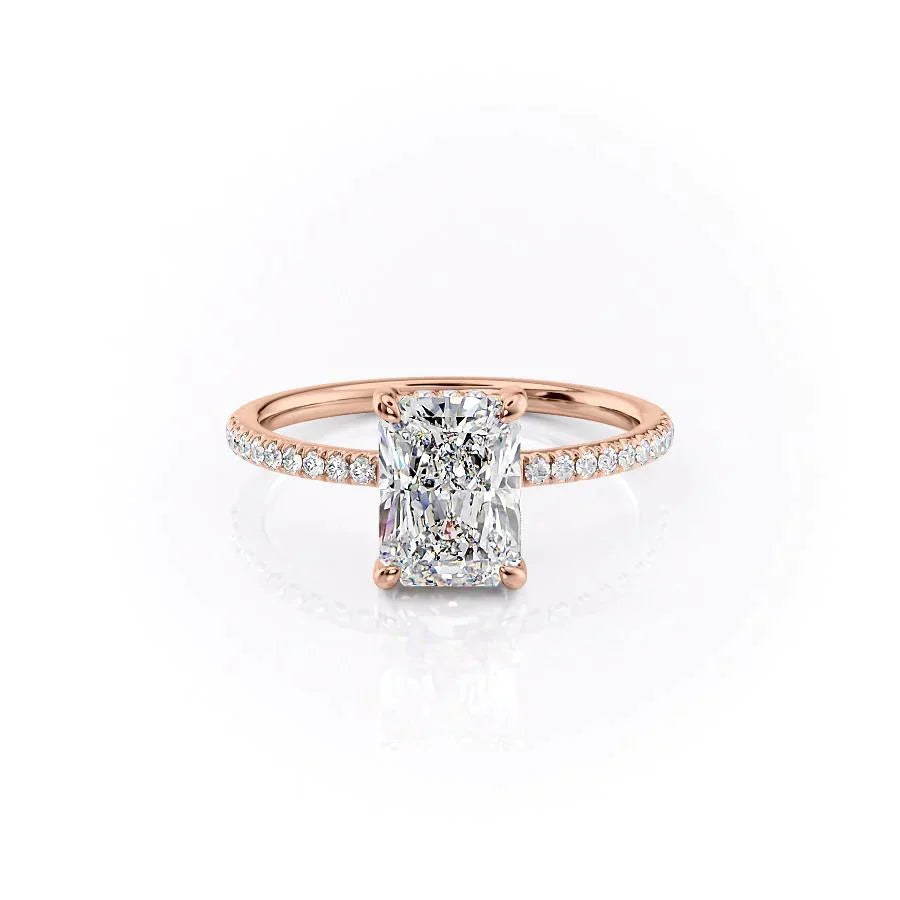The Mandy Set With A 2 Carat Radiant Lab Diamond