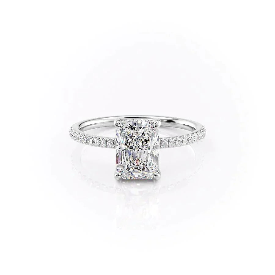 The Mandy Set With A 2 Carat Radiant Lab Diamond