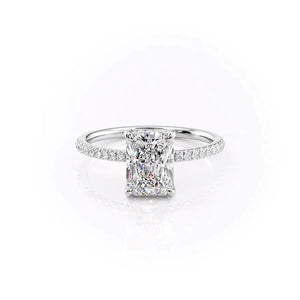 The Mandy Set With A 2.5 Carat Radiant Lab Diamond