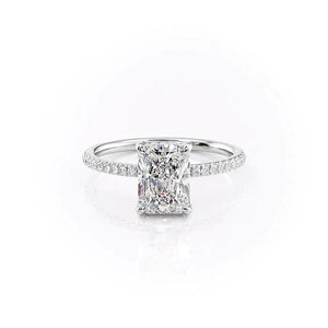 The Mandy Set With A 2.5 Carat Radiant Lab Diamond