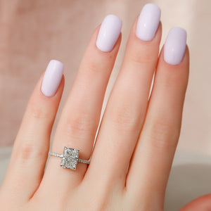 The Mandy Set With A 2 Carat Radiant Lab Diamond