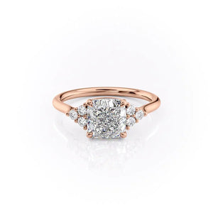The Scarlett Set With A 2.5 Carat Cushion Moissanite