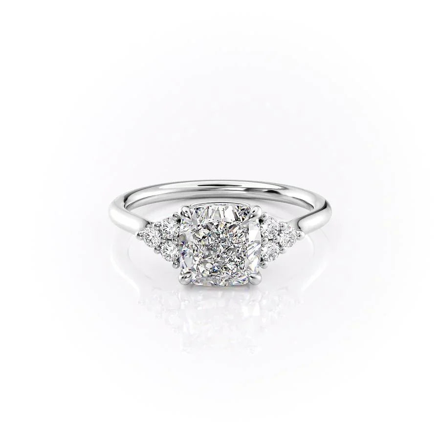 The Scarlett Set With A Cushion Moissanite
