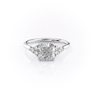 The Scarlett Set With A Cushion Moissanite