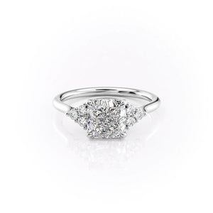 The Scarlett Set With A 3.5 Carat Cushion Moissanite