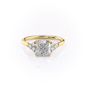 The Scarlett Set With A 1 Carat Cushion Lab Diamond