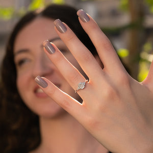 The Scarlett Set With A 2 Carat Elongated Cushion Lab Diamond