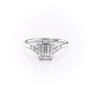 The Scarlett Set With A 2.5 Carat Emerald Lab Diamond