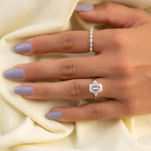 The Scarlett Set With A 1 Carat Emerald Lab Diamond