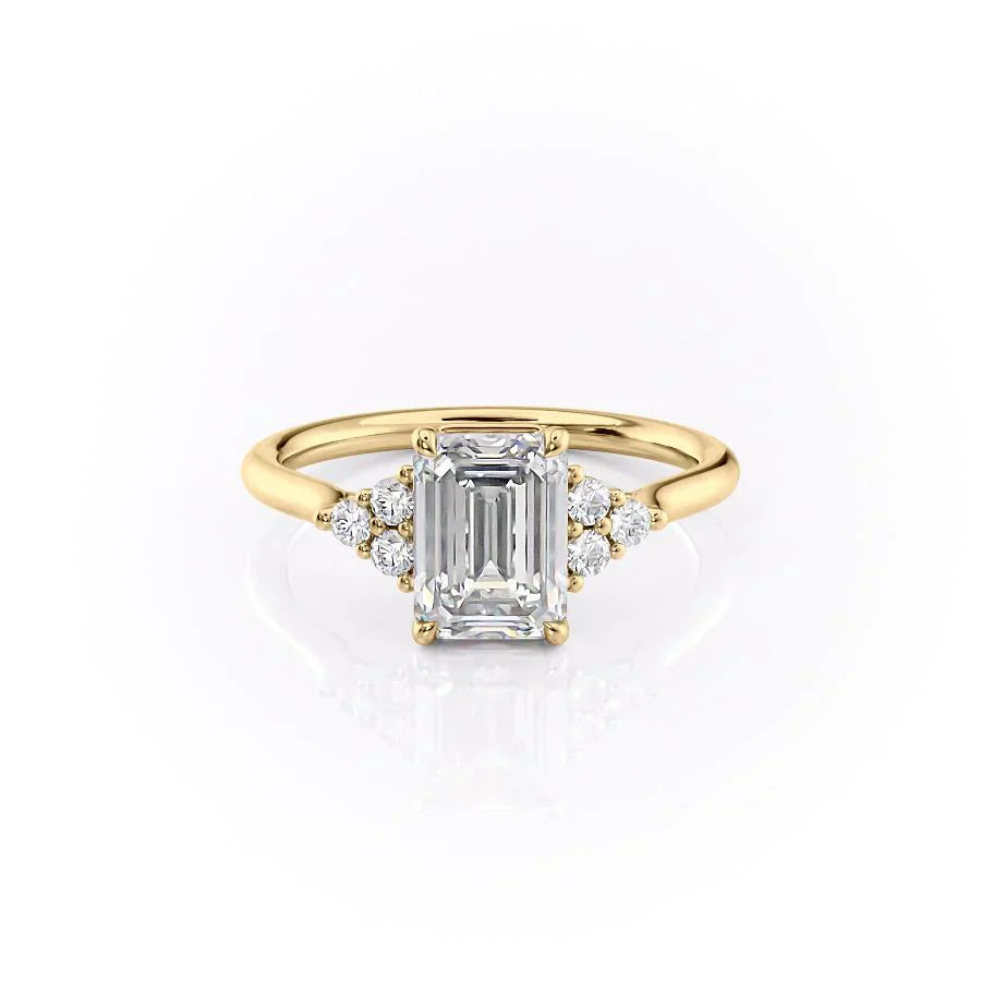 The Scarlett Set With A 3 Carat Emerald Lab Diamond