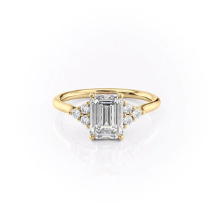 The Scarlett Set With A 1.5 Carat Emerald Lab Diamond