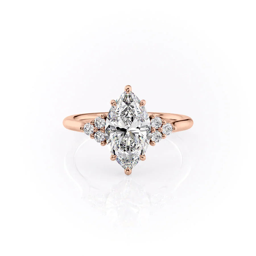 The Scarlett Set With A 1.5 Carat Marquise Moissanite