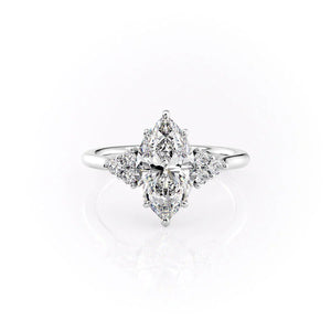 The Scarlett Set With A 2.5 Carat Marquise Moissanite