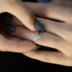 The Scarlett Set With A 2 Carat Marquise Lab Diamond