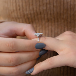 The Scarlett Set With A 2 Carat Marquise Lab Diamond