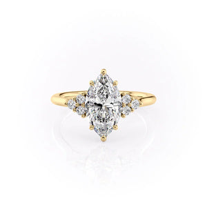 The Scarlett Set With A 1.5 Carat Marquise Lab Diamond