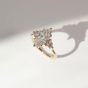 The Scarlett Set With A 2 Carat Marquise Lab Diamond