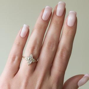 The Scarlett Set With A 2 Carat Marquise Lab Diamond