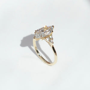 The Scarlett Set With A 2 Carat Marquise Lab Diamond
