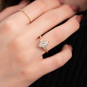 The Scarlett Set With A Marquise Moissanite