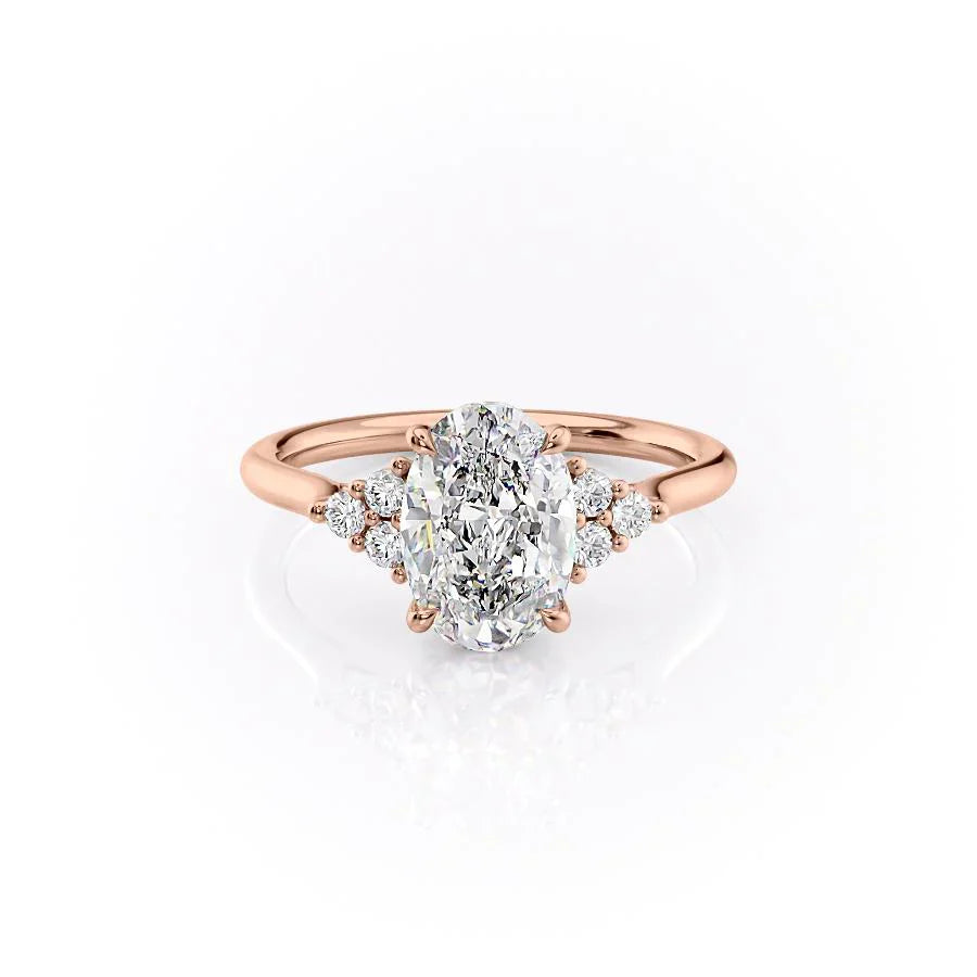 The Scarlett Set With A 2 Carat Oval Lab Diamond
