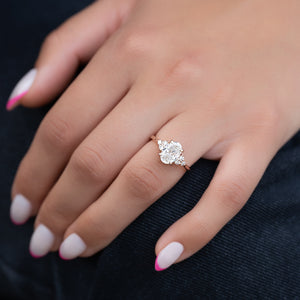 The Scarlett Set With A 3 Carat Oval Lab Diamond