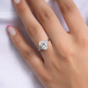 The Scarlett Set With A 1 Carat Oval Lab Diamond
