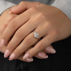 The Scarlett Set With A 1 Carat Oval Lab Diamond