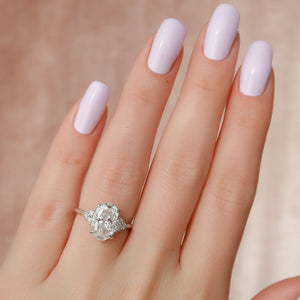 The Scarlett Set With A 1 Carat Oval Lab Diamond
