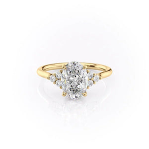 The Scarlett Set With A 4.5 Carat Oval Moissanite