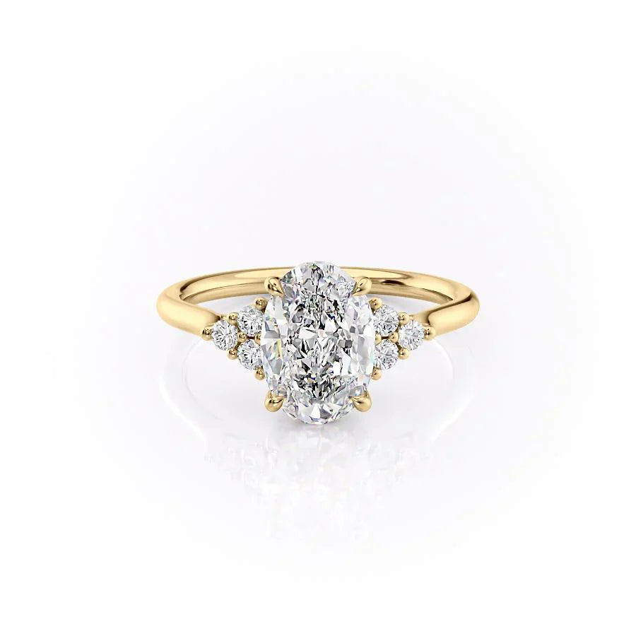 The Scarlett Set With A 1 Carat Oval Lab Diamond