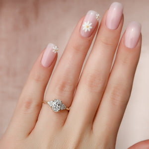 The Scarlett Set With A Oval Moissanite