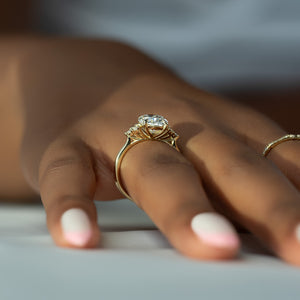 The Scarlett Set With A 2 Carat Oval Lab Diamond